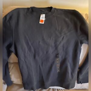 Mens sz medium black crew neck hoodie New Banana Republic Factory